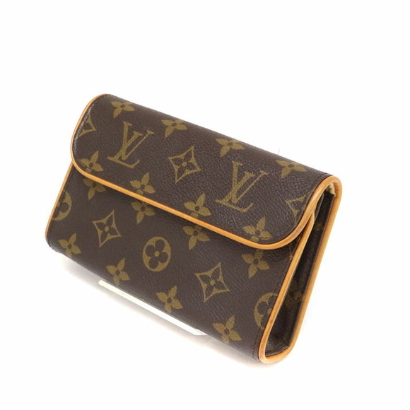 Louis Vuitton Bag Pouch Pochette Florentine Belt Monogram Brown Waist - Picture 1 of 6